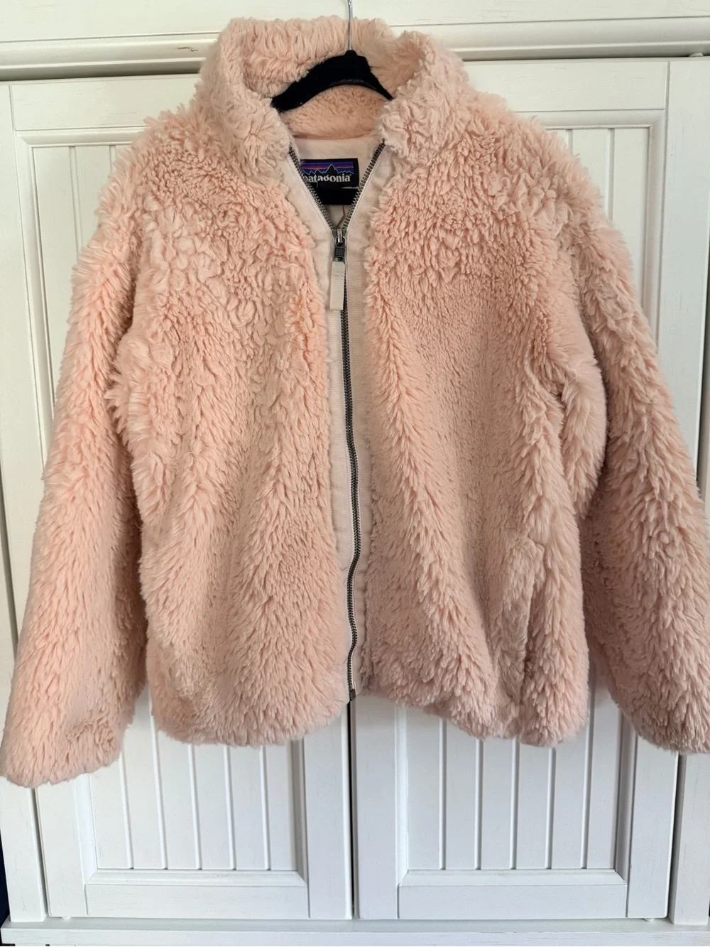 Patagonia Kids Plush Teddy Jacket in Blush Pink